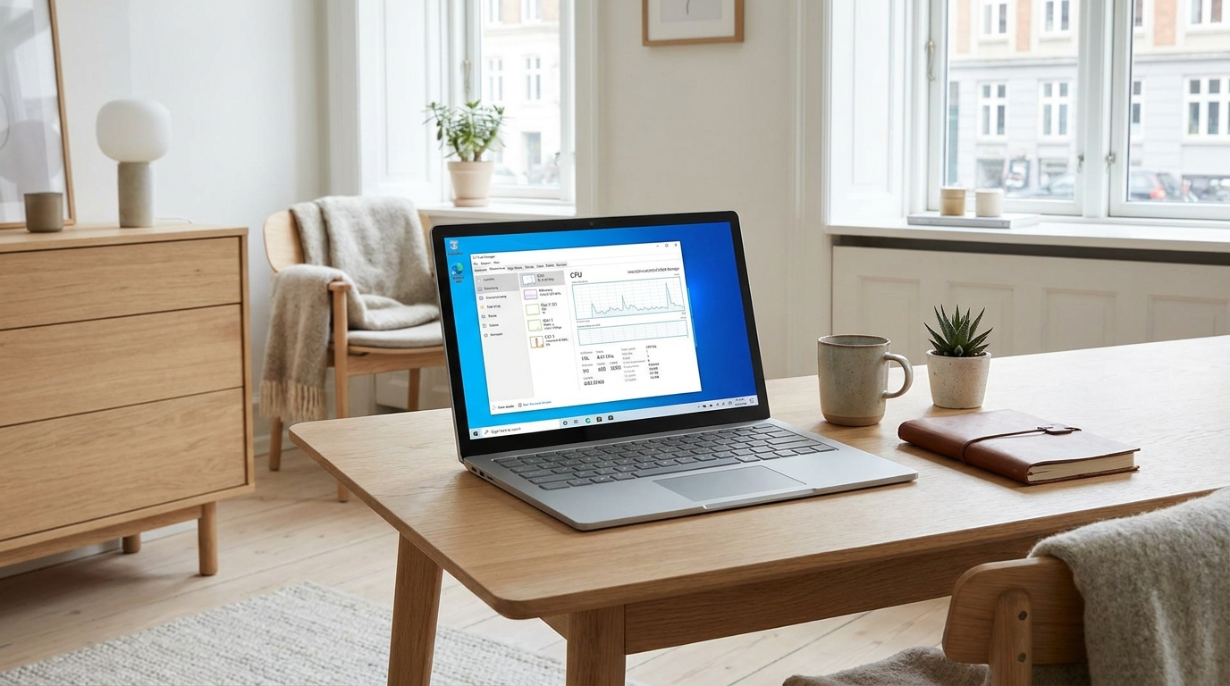 RAM og CPU-optimering på Windows-laptop