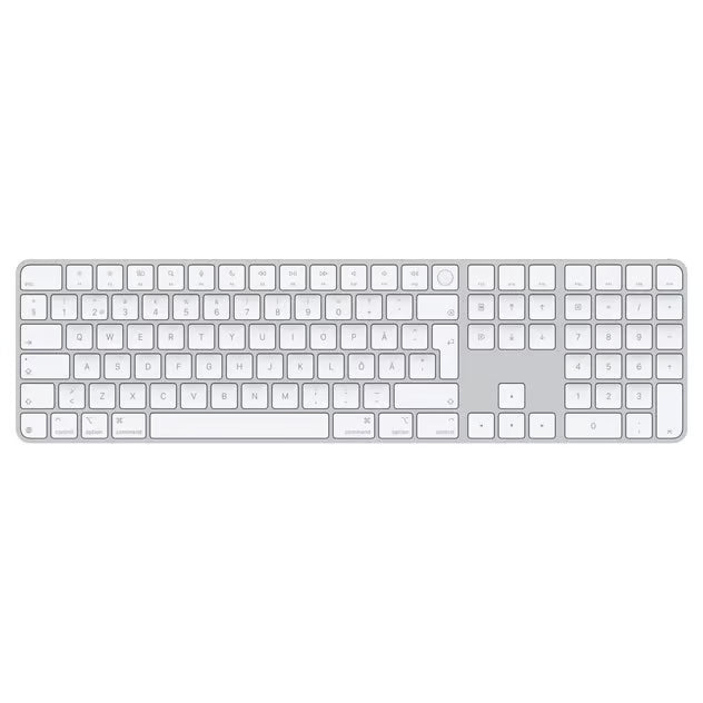 Apple Magic Keyboard med Touch ID og numerisk tastatur (DK/hvid) - Refurbished