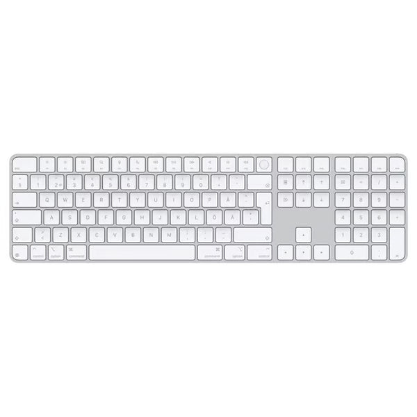 Apple Magic Keyboard med Touch ID og numerisk tastatur (DK/hvid) - Refurbished