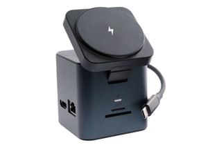Dockingstation USB-C 9-i-1 med trådløs oplader