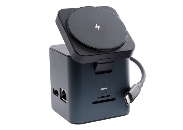 Dockingstation USB-C 9-i-1 med trådløs oplader