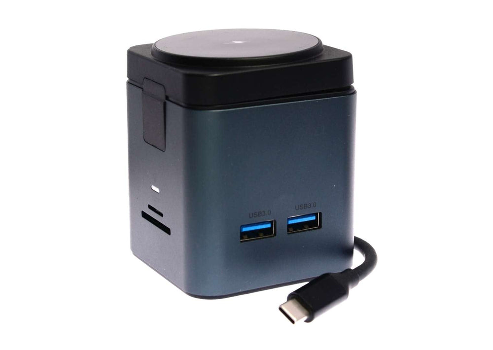 Dockingstation USB-C 9-i-1 med trådløs oplader
