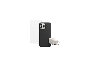 Apple iPhone 13 Pro Beskyttelsesbundle – Skærmbeskyttelse, MagSafe Cover & 20W Oplader (Sort)